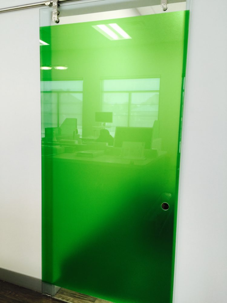 Green tint door