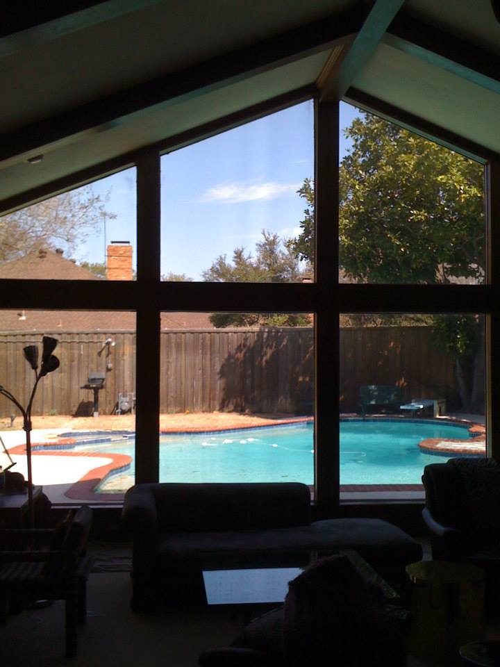 Window Tinting for home in Frisco,Tx improves the view and reflects heat!