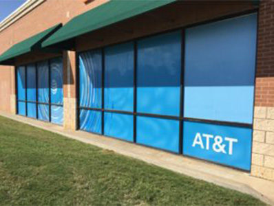 AT&T store in Dallas, TX gets a face-lift with exterior-vinyl signage