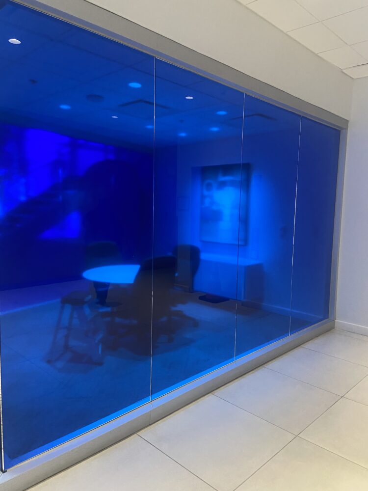 blue decorative window film