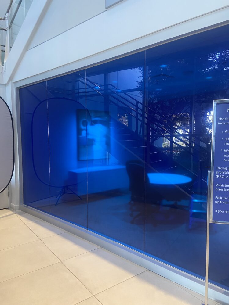 blue decorative window film