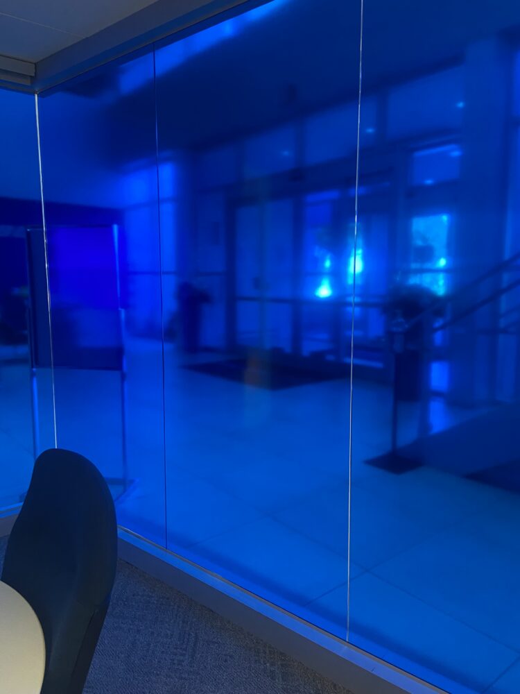 blue decorative window film
