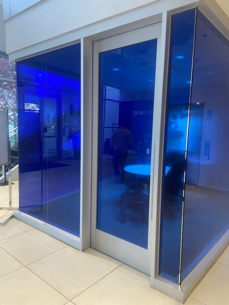 blue decorative window film